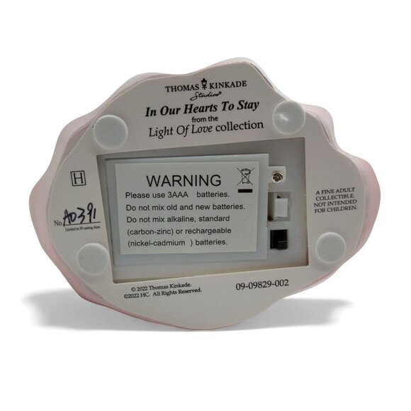 THOMAS KINKADE In Our Hearts To Stay Angel Figurine Light of Love Collection - Picture 3 of 12